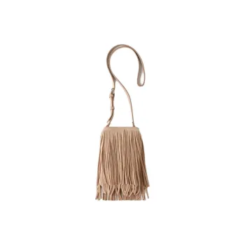 ZARA Cow Leather Shoulder Bag Crossbody Bag Regular Women's Brown Yellow