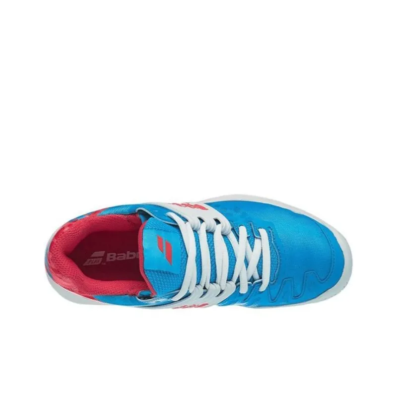 Babolat Cushioning, Wear Resistant Low Top Tennis Shoes Women's Blue Pink-3