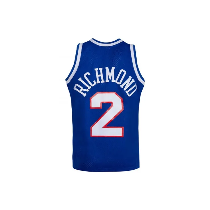 Mitchell Ness Basketball Jerseys Men Blue-1