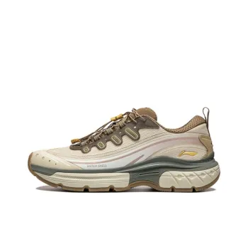 LiNing Star Path Cushioning Wear Resistant Low Top Basketball Shoes Men's Umber White