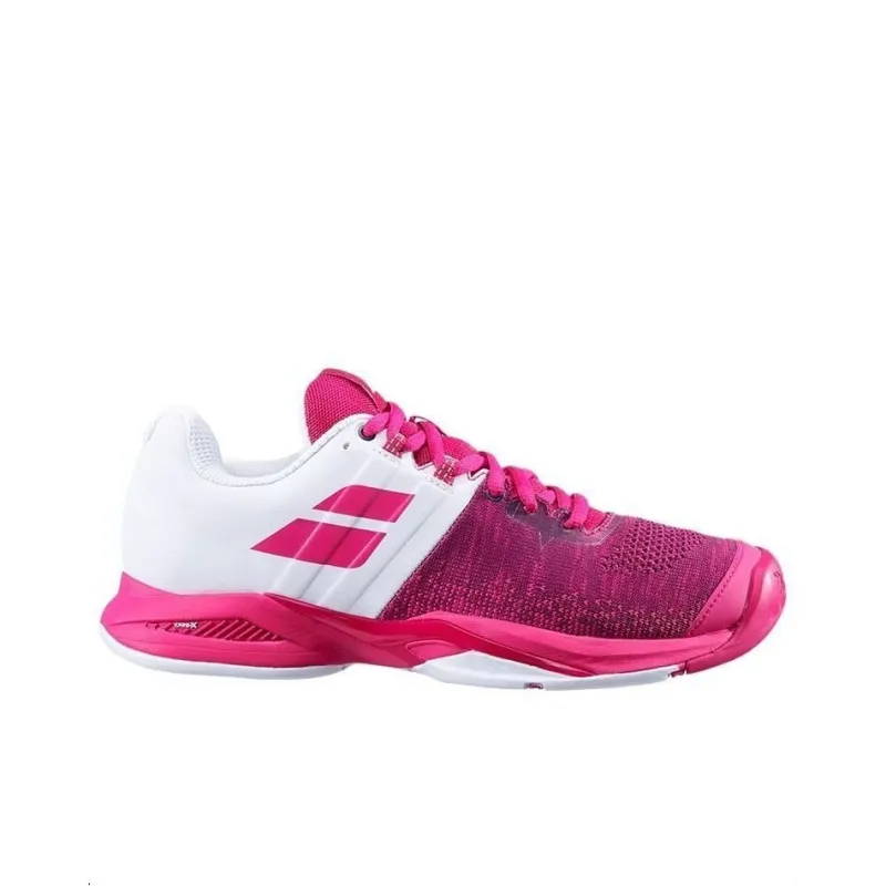 Babolat Abrasion Resistant Low Top Tennis Shoes Women's White Red-1