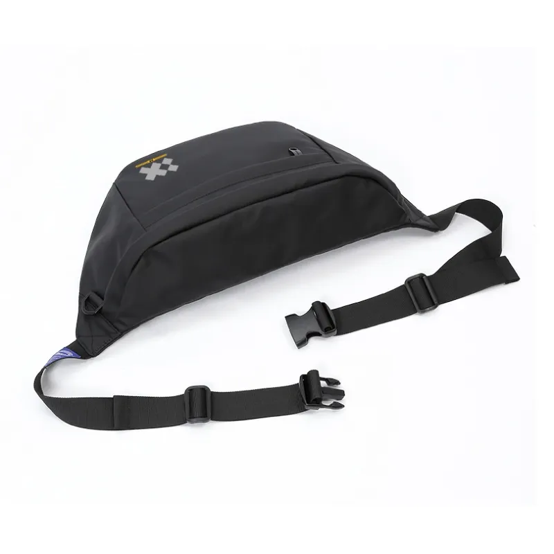 ElevethSign Polyester Crossbody Bag Sling Bag One Shoulder Backpack Crossbody Sling Bag Large Size Unisex White/Black-2