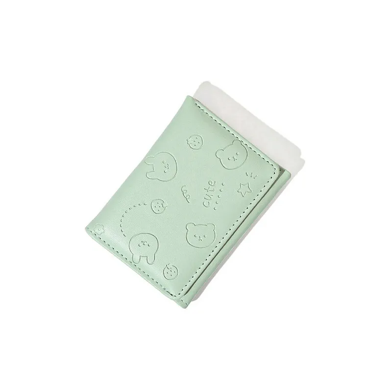 HAWA PU Card Holder Wallet Regular Women's White/Pink/Black/Blue/Green-12