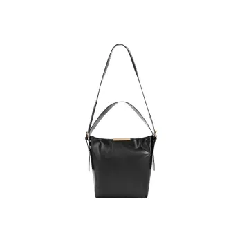 JANE KLAIN Synthetic Leather Bucket Bag Handbag Shoulder Bag Crossbody Bag Women's Black/Green