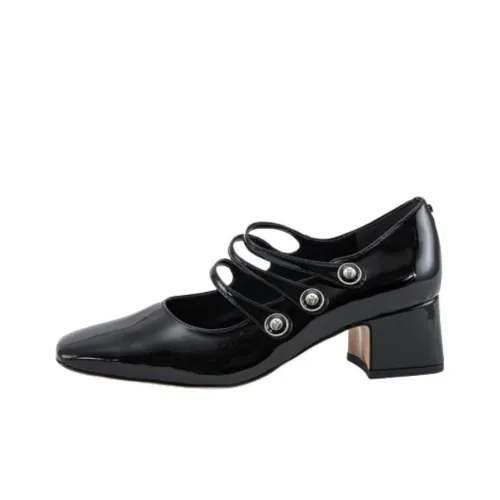 SAM EDELMAN Chunky Heel Mary Jane Shoes Women's Black