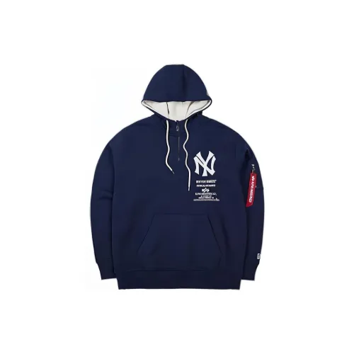 New Era X ALPHA INDUSTRIES X MLB Sweatshirt Unisex Navy Blue