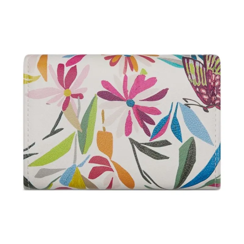 DIOR Caro Calfskin Wallet Women's White & Multicolor-2
