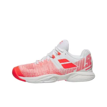 Babolat Cushioning Slip Resistant Low Top Tennis Shoes Women's Pink White