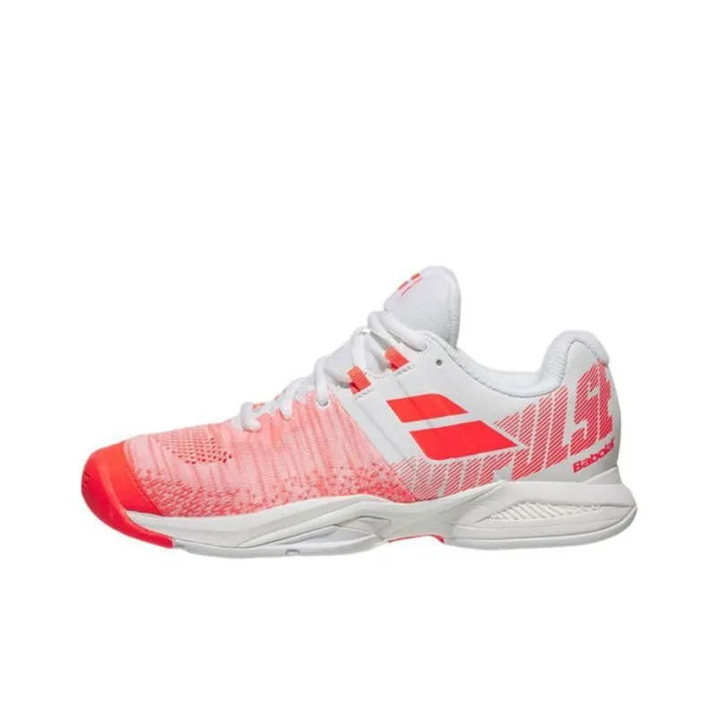 Babolat Cushioning Slip Resistant Low Top Tennis Shoes Women's Pink White-0