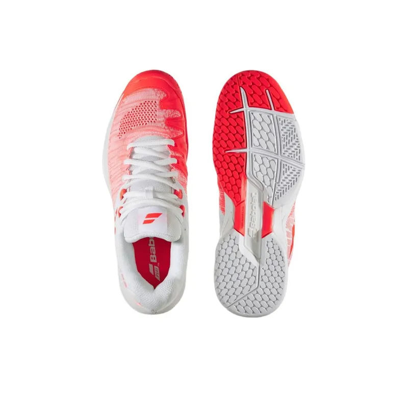 Babolat Cushioning Slip Resistant Low Top Tennis Shoes Women's Pink White-3
