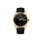 Gold Case Black Dial Black Strap