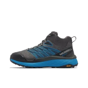 MERRELL Rubato Mid Gore-Te Cushioning Wear-Resistant High-Top Outdoor Shoes Men's Gray Blue