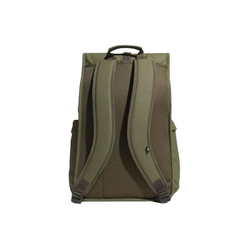 Adidas Polyurethane Artificial Leather Bonded Backpack Regular Unisex Army Green-2