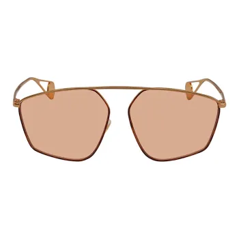 GUCCI Metal Aviator Sunglasses Women's Gold