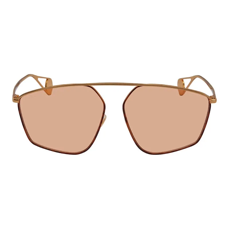 GUCCI Metal Aviator Sunglasses Women's Gold-0