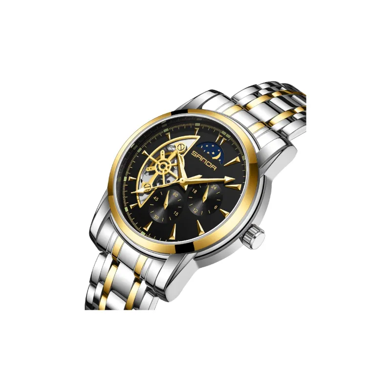 Sanda Automatic Mechanical Movement Stainless Steel Strap Watch Men's Watches White Dial-10