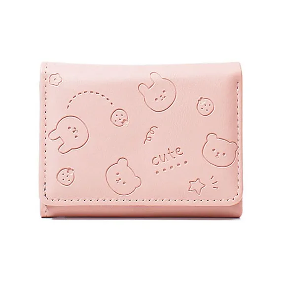 HAWA PU Card Holder Wallet Regular Women's White/Pink/Black/Blue/Green-2