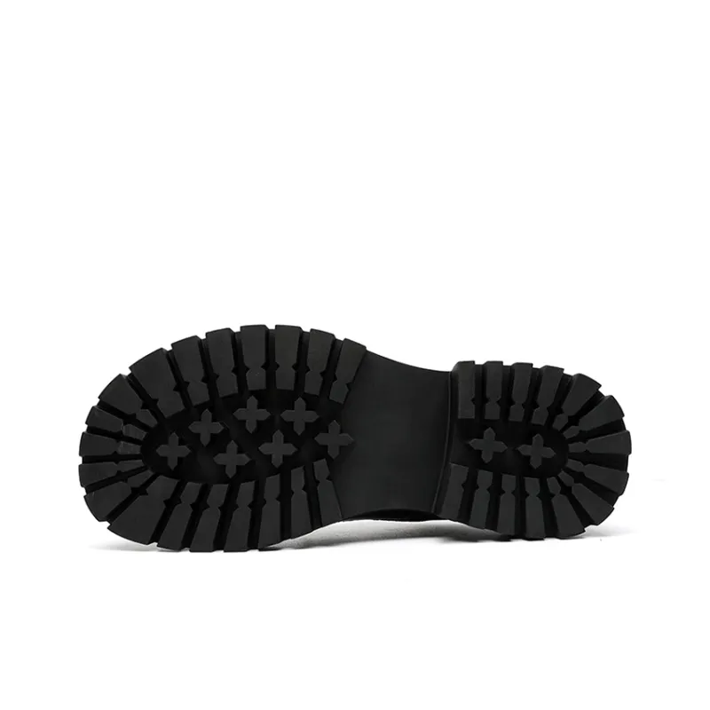GZZ Dress Shoes Men Low Top Black-4