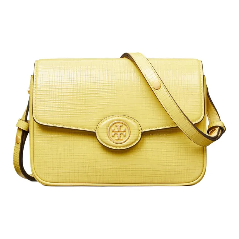 TORY BURCH Robinson Cow Leather Crossbody Bag Shoulder Bag Women's Yellow-0