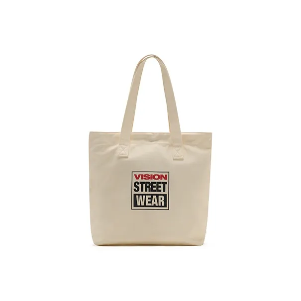 Vision Street Wear Cotton One Shoulder Handbag Regular Unisex Ecru-1