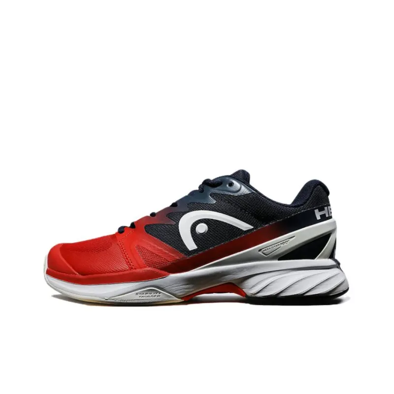 HEAD Anti Slip Wear Resistant Low Top Tennis Shoes Men's Black Red-0