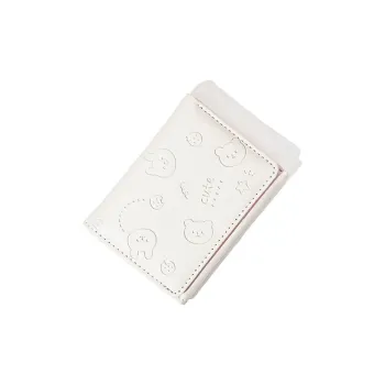 HAWA PU Card Holder Wallet Regular Women's White/Pink/Black/Blue/Green