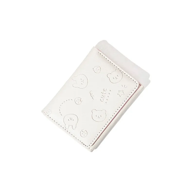 HAWA PU Card Holder Wallet Regular Women's White/Pink/Black/Blue/Green-0