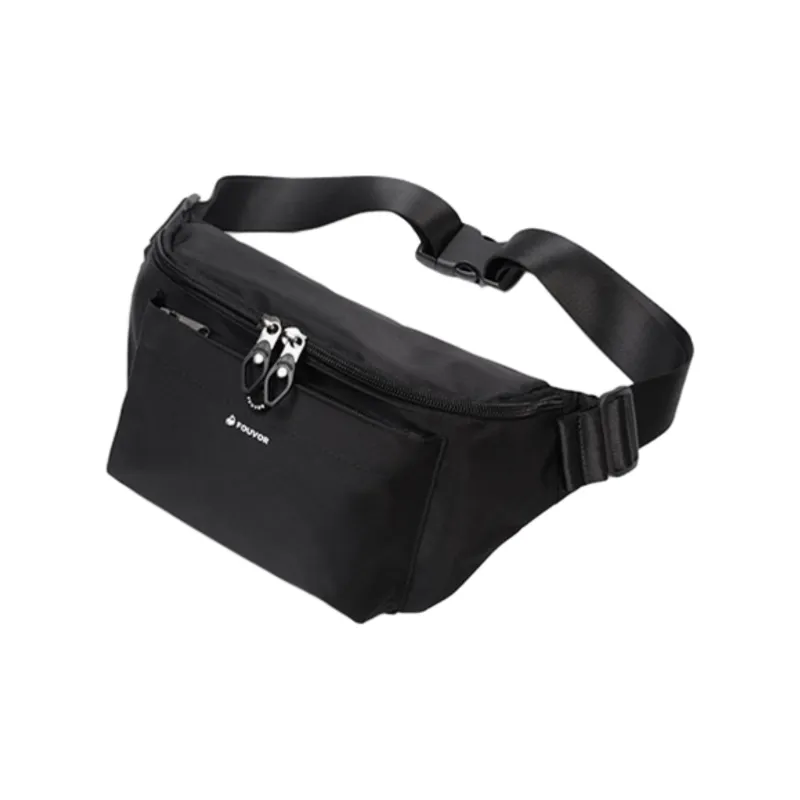 FOUVOR Oxford Cell Phone Pouch Crossbody Bag One Shoulder Fanny Pack Women's Chestnut Red/Classic Black-6