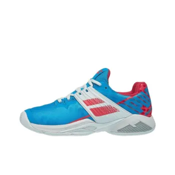 Babolat Cushioning, Wear Resistant Low Top Tennis Shoes Women's Blue Pink