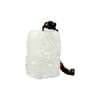 Ingenuity Hetian Jade Pendants Unisex Pale Greenish-White Jade
