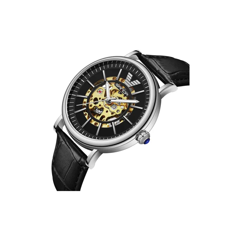 Sanda Automatic Mechanical Movement Watch Men's Watches White Dial-14