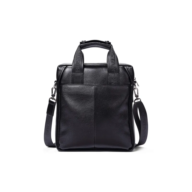 BOSTANTEN Leather One Shoulder Handbag Regular Men's Black/Coffee-2