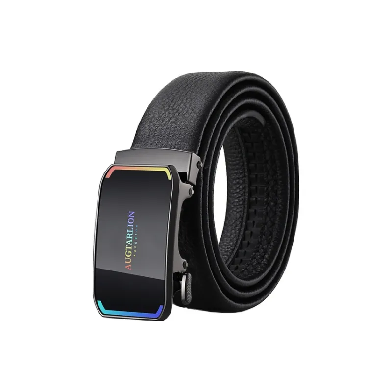 AUGTARLION Luxury Business Young And Middle Aged Top Grain Cow Leather Leather Belts Men's Multicolor 3.5cm-0