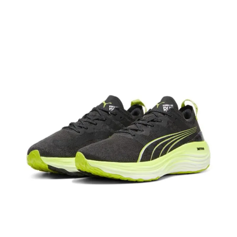 PUMA ForeverRun Nitro Running Shoes 'Black Solar Green'-2