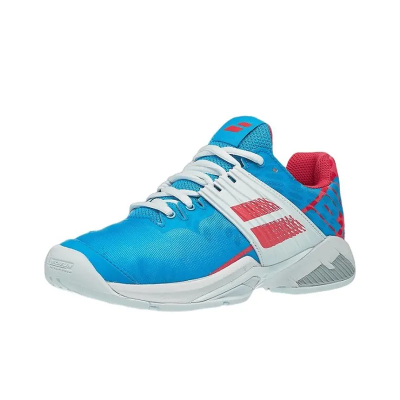 Babolat Cushioning, Wear Resistant Low Top Tennis Shoes Women's Blue Pink-2