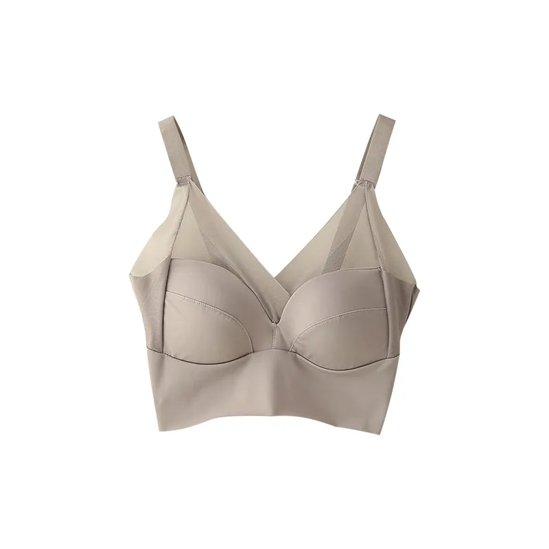 Flowers In Water Bra Women's Gray Purple-0