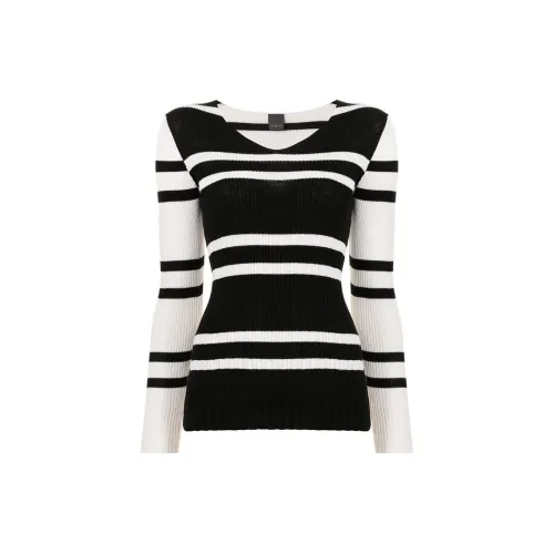 LORENA ANTONIAZZI Striped Fitted Wool Jumper