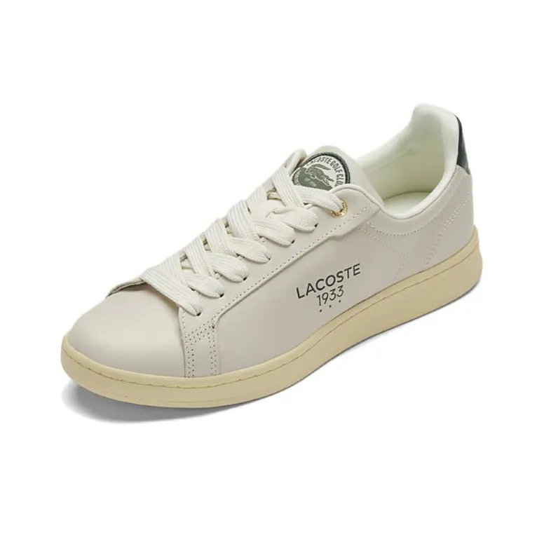 LACOSTE Low Top Skateboard Shoes Men's Ecru-2