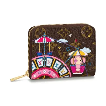 LOUIS VUITTON Gp Coin Pouch Monogram 4 Card Slot Vivienne Holiday Rose Ballerine Pink