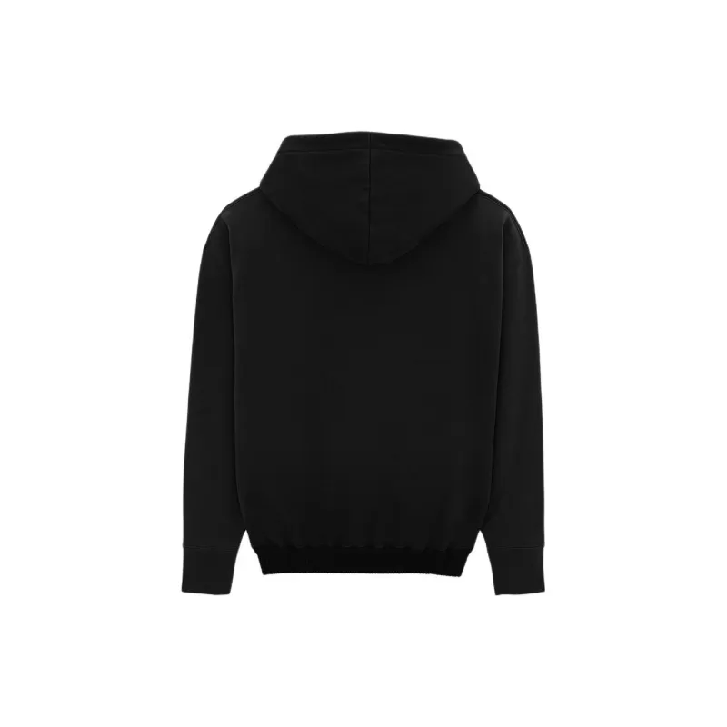 SAINT LAURENT Logo Embroidered Long Sleeved Hoodie-1