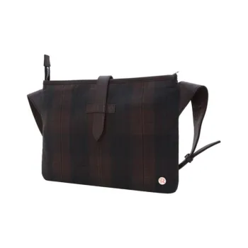 Manhattan Portage Martexin Original Wax Crossbody Bag Shoulder Bag Unisex Plaid Dark Brown
