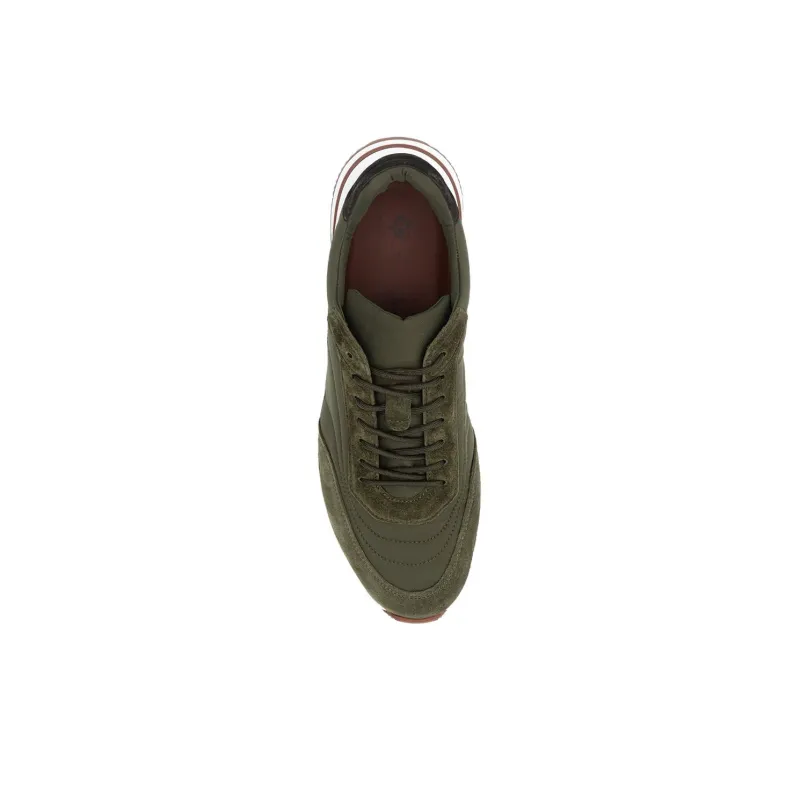 Loro Piana Low Top Casual Shoes Men's Dark Green-3
