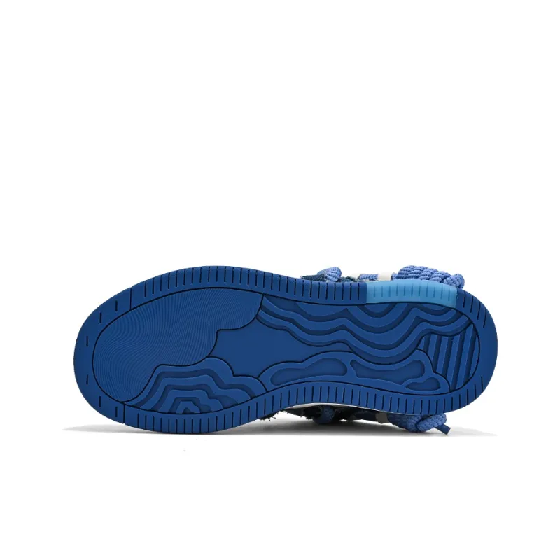 Cult Of Individuality X BEAR UNION Skateboard Shoes Unisex Low Top Denim Blue/Green-2