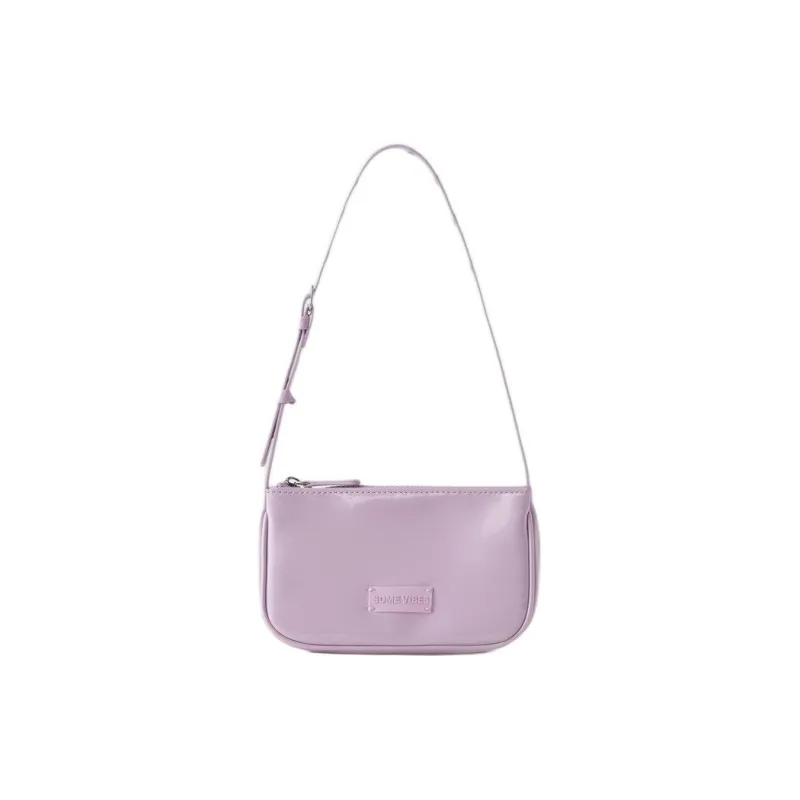 ZARA Polyurethane Shoulder Bag Women's Purple Lilac Color-0