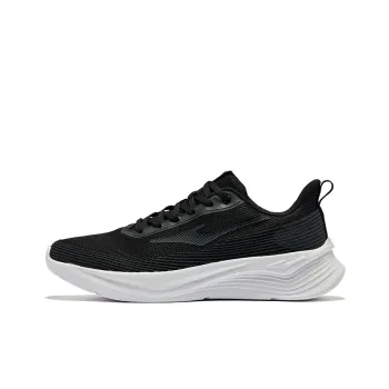 Erke Cushioning, Wear Resistant Low Top Casual Running Shoes Men's Jet Black