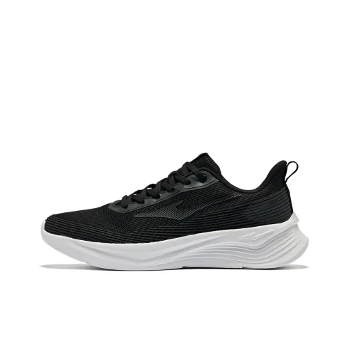 Erke Running Shoes Men Low-Top Jet Black