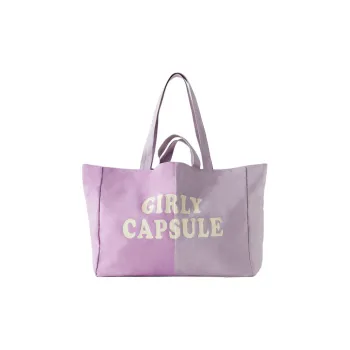 ZARA Cotton Tote Bag Shopping Bag Handbag Shoulder Bag Regular Women's Purple Lilac Color