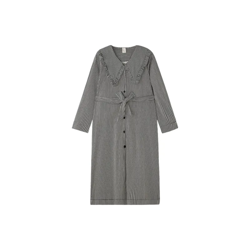 MEITENG Pajama Set Spring And Fall Unisex Dark Gray-1