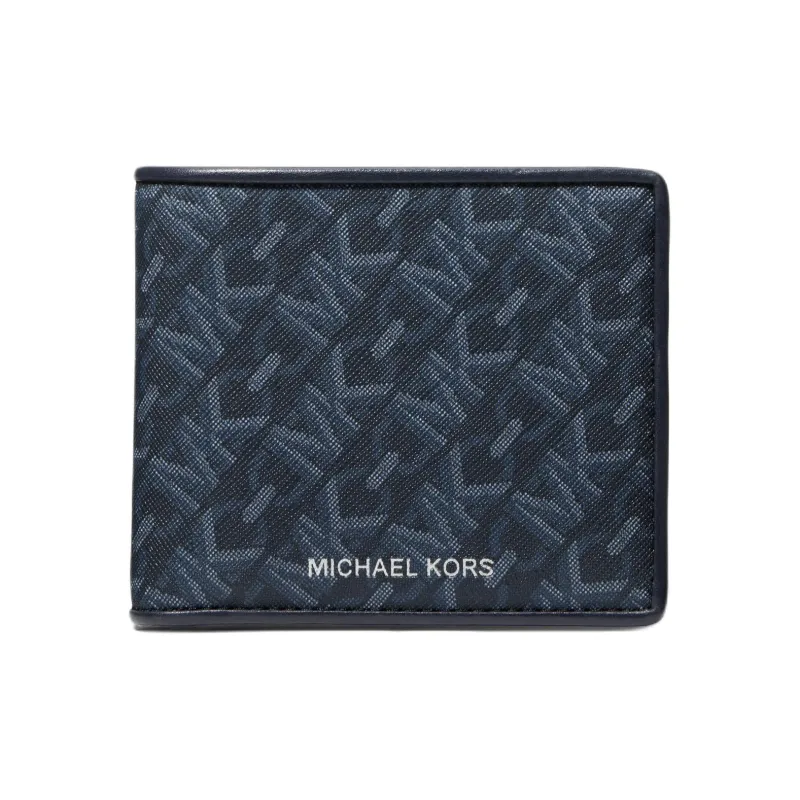 MICHAEL KORS Hudson Artificial Leather Wallet Men's Dark Blue-0