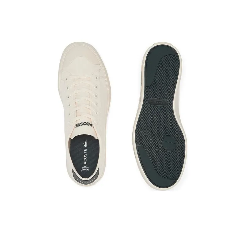 LACOSTE Low Top Skateboard Shoes Women's White Green-4